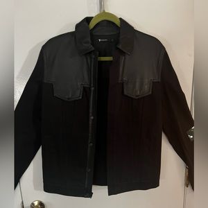 Alexander Wang Leather/Cotton Jacket Mens XS, EUC
